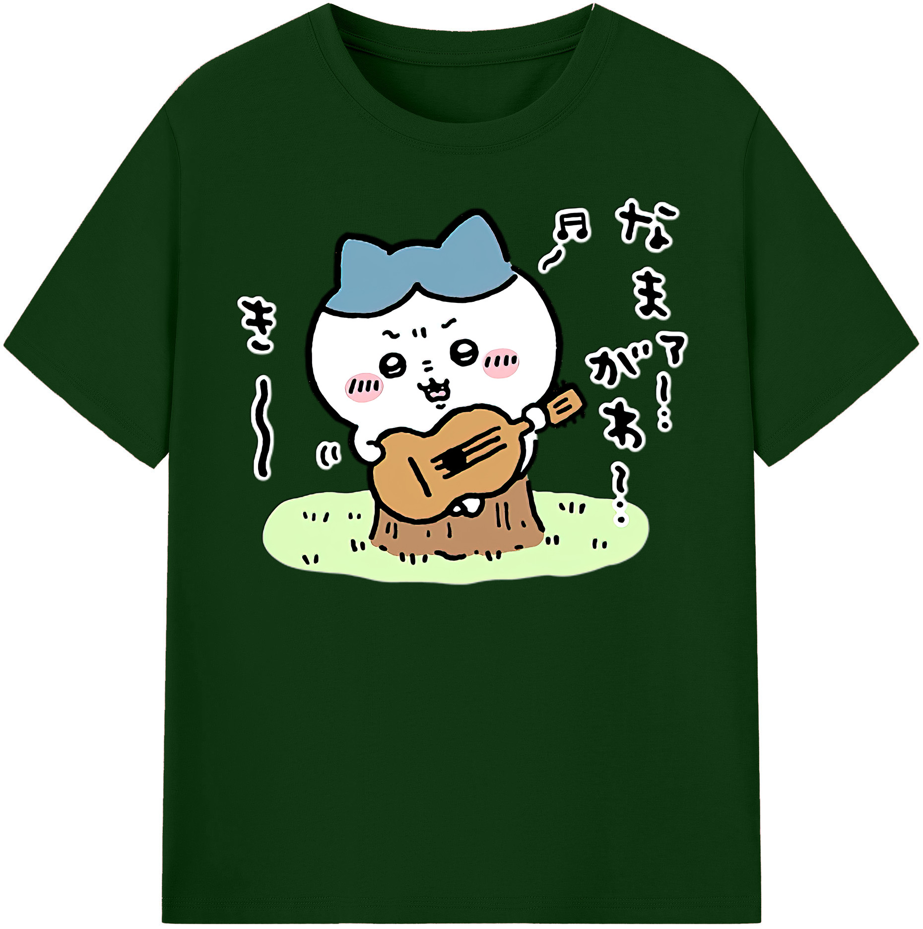 （画像用） ちいかわ ハチワレ Chii-kawa hachiware 綿100％半袖Tシャツ（フロントプリント）